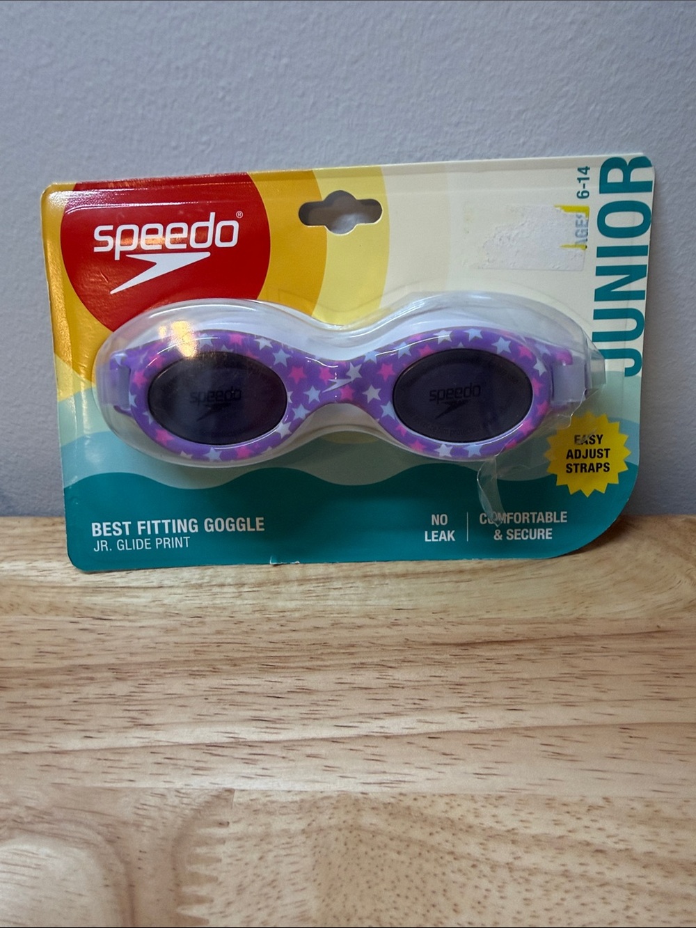 Speedo Junior Purple & Pink Star Swim Goggles NWT